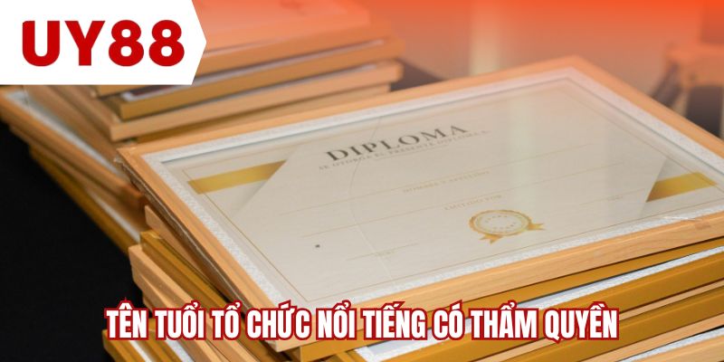 Tên tuổi tổ chức nổi tiếng có thẩm quyền